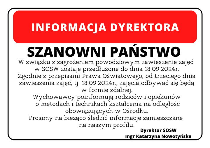 Zawieszenie zajęć dydaktycznych