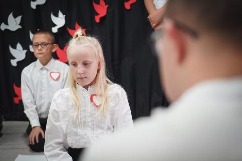 Apel z okazji Narodowego Święta Niepodległości w wykonaniu uczniów Specjalnego Ośrodka Szkolno-Wychowawczego im. J. Korczaka w Żaganiu.